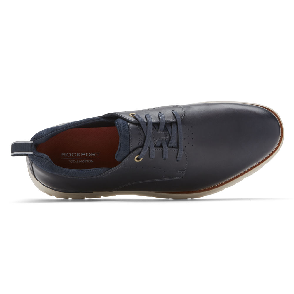 Oxfords Rockport Homem Azuis - Total Motion Sport Plain Toe - 59872RGIW